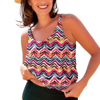Wiki Jamaica Tankini Top Flerfarvet C/D Large Dame