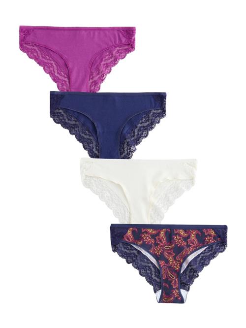 Next Slip  navy / lilla / rødviolet / hvid