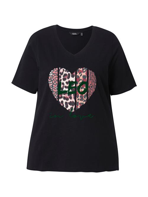 Ulla Popken Shirts  mørkegrøn / pink / sort / offwhite