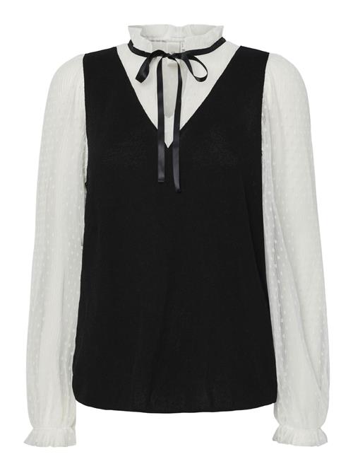 YAS Bluse 'YASDannie'  sort / hvid