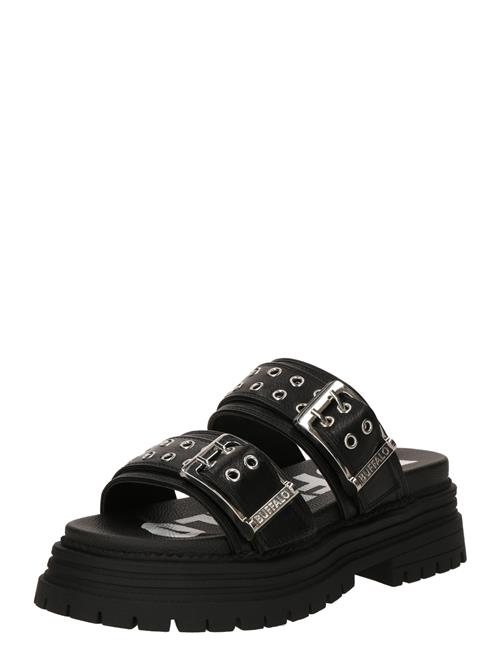 BUFFALO Pantoletter 'LENNOX'  sort / sølv