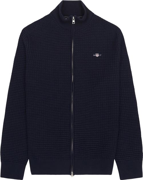 Gant Zipped Textured Cardigan
