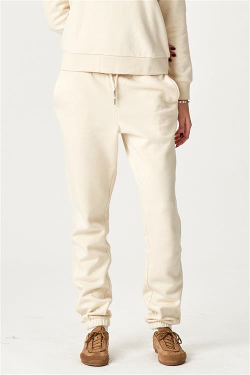 Basic Sweatpants - Lys Beige - Dame - M - TeeShoppen