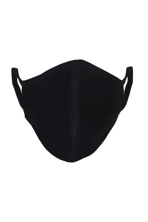 10 stk. Stofmaske med 3 lag - Sort (økologisk bomuld) - Dame - One Size - TeeShoppen