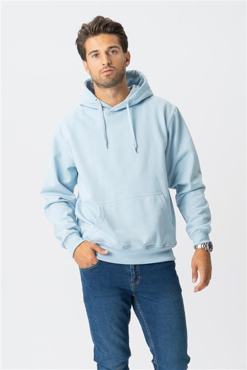Basic Hoodie - Sky Blå - Herre - 3XL - TeeShoppen