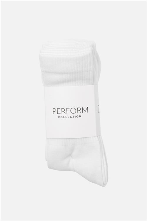 Sportsstrømper 10 pak - Hvid - 35/38 - TeeShoppen