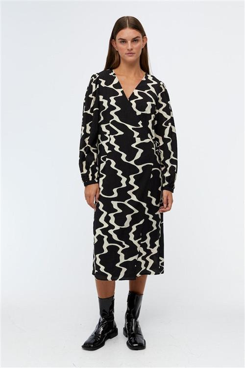 Vanja Wrap Kjole - Sort - 34 - Object