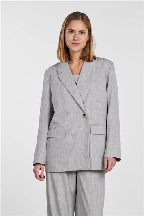 Oversized Blazer - Light grey melange - L - PIECES