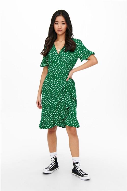 Olivia Wrap Dress - Verdant Green - 42 - ONLY