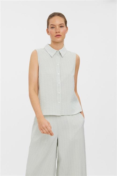 Oca Sleeveless Skjorte - Sage - M - Vero Moda
