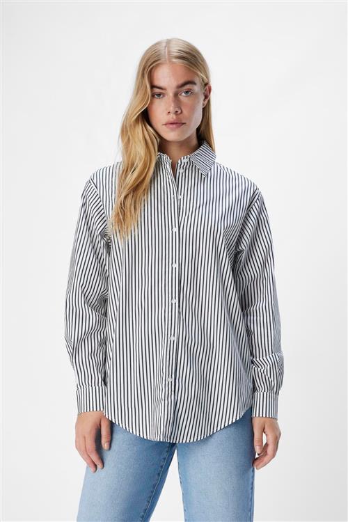 Tutta LO L/S Shirt - Sort/Hvid - 36 - Object