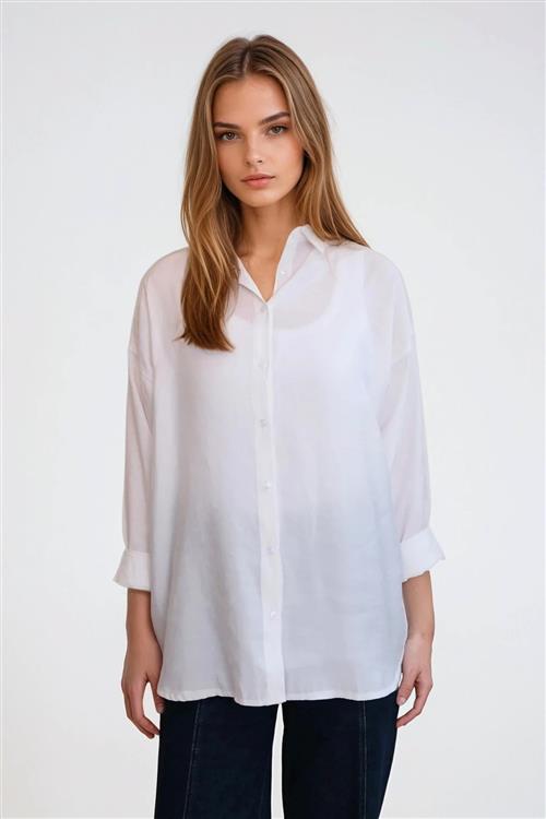 Mia Skjorte - Hvid - XL - TeeShoppen