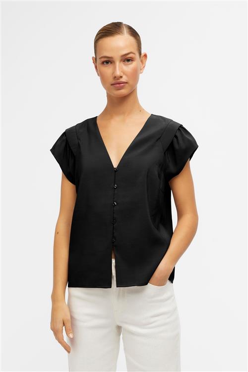 Sy V-Neck T-Shirt - Sort - 40 - Object
