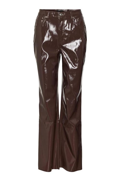 Kithy Loose Glossy Bukser - Coffee Bean - 26/32 - Vero Moda