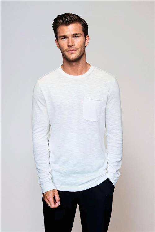 Pocket Crewneck Strik - Cloud Dancer - Herre - 2XL - Only & Sons