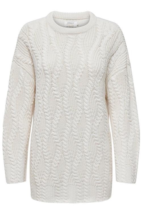 Nora Loose Knit - Cloud Dancer - M - ONLY