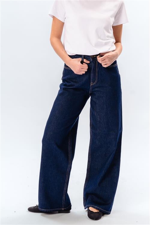 Originale Performance Wide Jeans - Dark Blue Denim - Dame - 32/32 - TeeShoppen