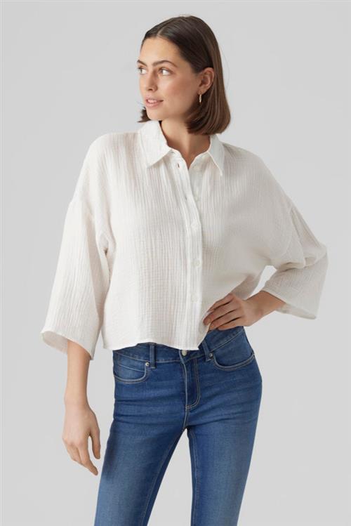 Natali Crop Shirt - Snow White - 2XL - Vero Moda
