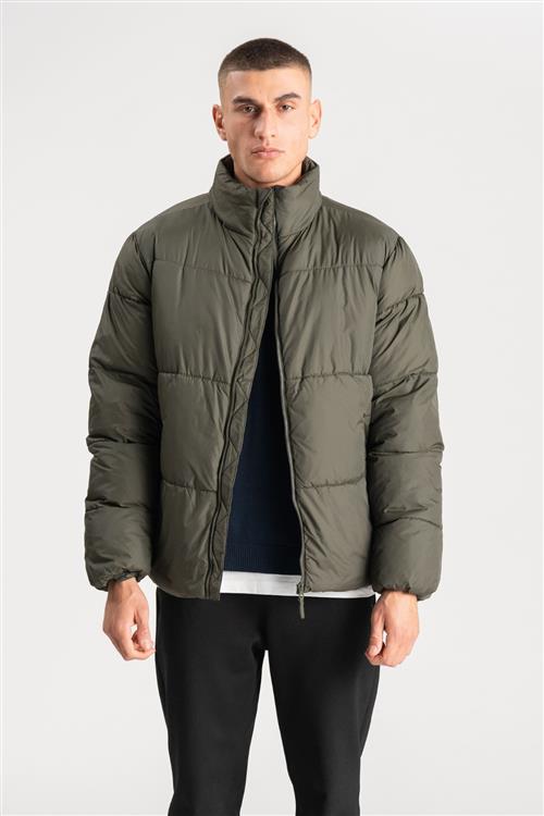 Puffer Jakke - Oliven - Herre - 2XL - TeeShoppen