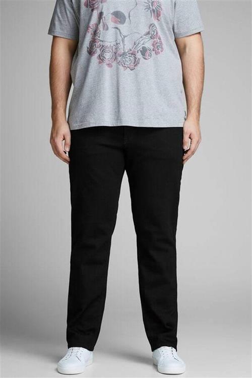 Tim Original Jeans Plus Size - Sort denim - Regular fit - Herre - 42/32 - Jack & Jones