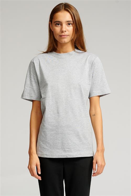 Oversized T-shirt - Grå Meleret - Dame - 2XL - TeeShoppen