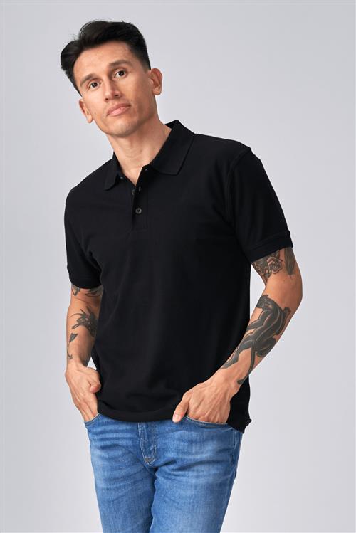 Basic Polo - Sort - Herre - M - TeeShoppen