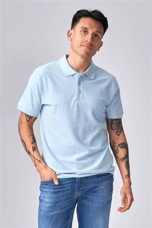Basic Polo - Lyseblå - Herre - 2XL - TeeShoppen