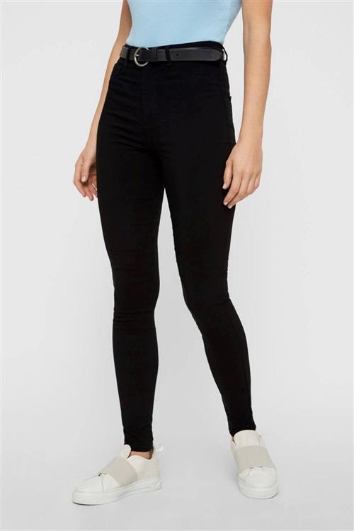 Pieces Jeans - Sort (high waist) - Dame - XS - PIECES