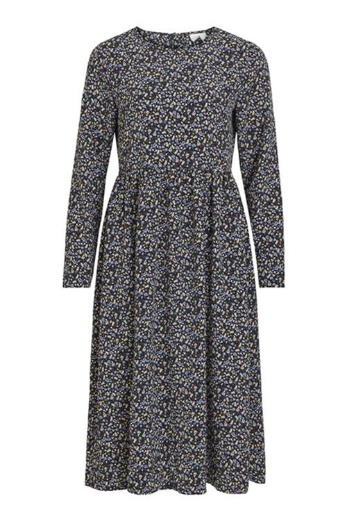 Nadia midi kjole - Sortblomstret - Dame - 42 - VILA