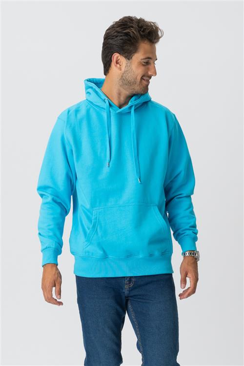 Basic Hoodie - Turkis Blå - Herre - M - TeeShoppen