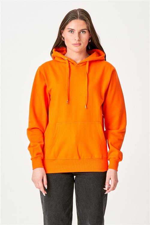 Oversized Hoodie - Orange - Dame - L - TeeShoppen