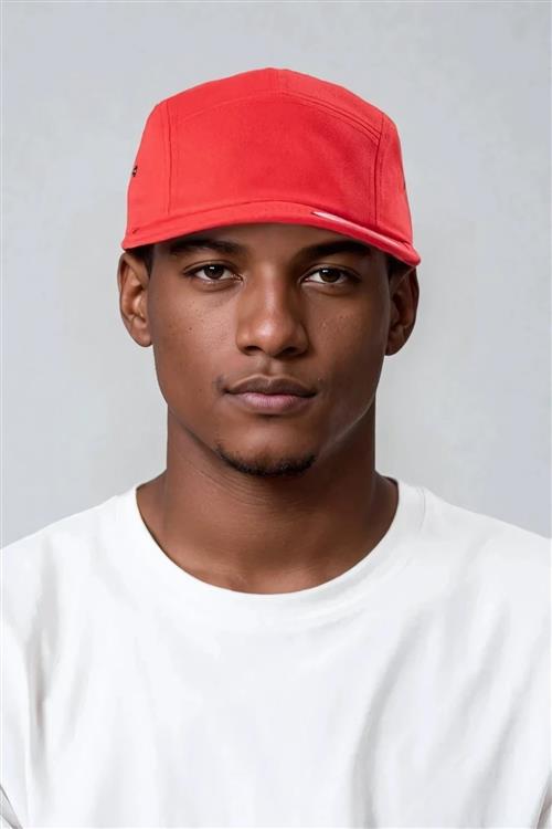 5 Panel Cap - Red - One Size - Urban Classics