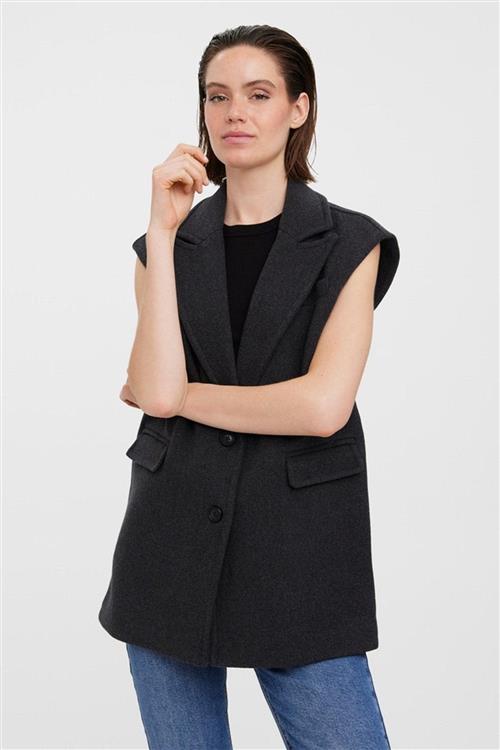 Edna Waistcoat - Dark Grey Melange - XS - Vero Moda