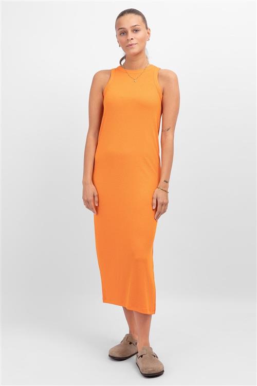 Line Sommer Kjole - Persimmon Orange - M - ONLY