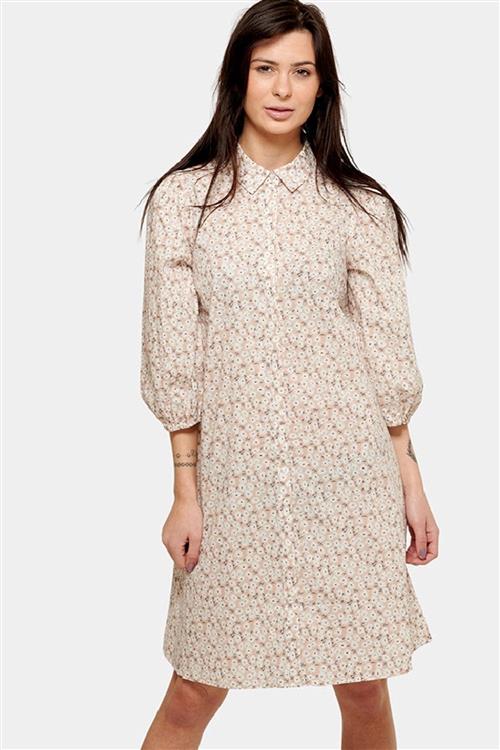 Sofie Skjortekjole - Beige Blomstret - Dame - XL - Amis de Copenhague