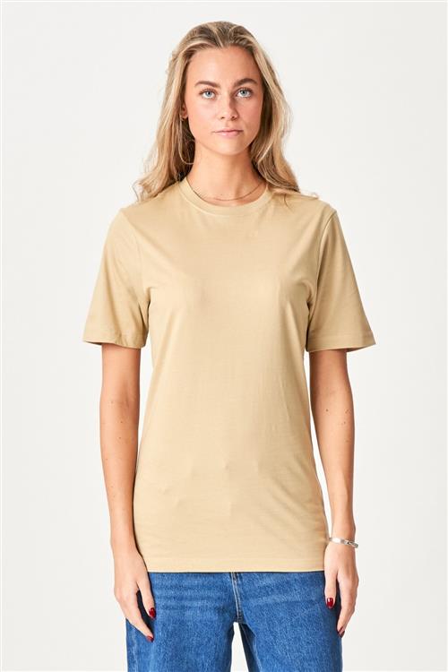 Boyfriend Tee - Sand - Dame - L - TeeShoppen