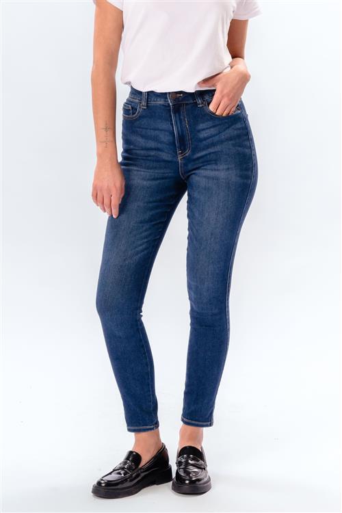 Originale Performance Skinny Jeans - Medium Blue Denim - Dame - L/32 - TeeShoppen