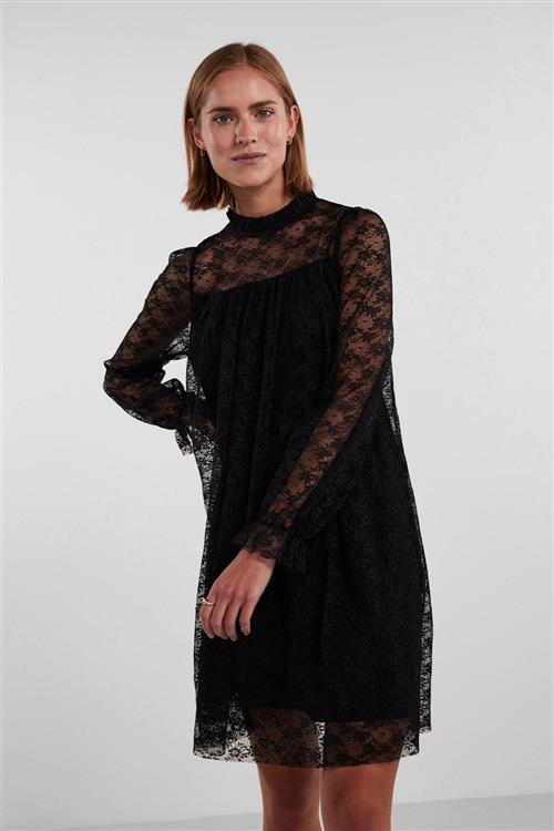 May Lace Maxi Kjole - Sort - M - PIECES