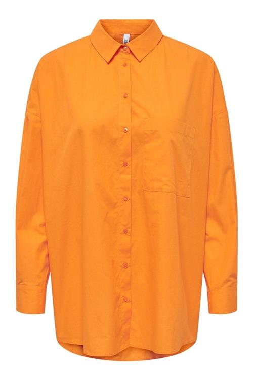 Nicole Skjorte - Flame Orange - L - ONLY