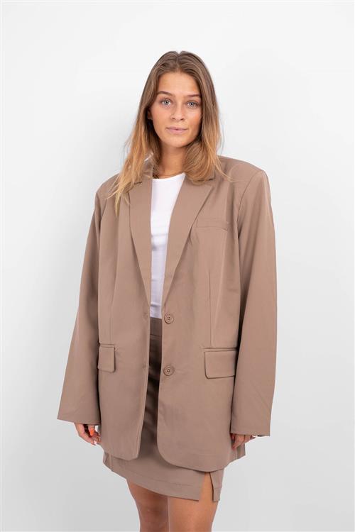 Size Oversized Blazer - Fossil - S - PIECES