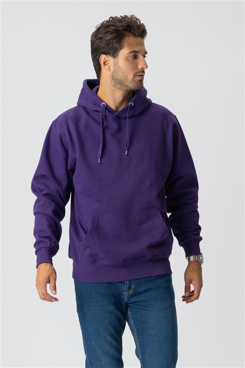 Basic Hoodie - Lilla - Herre - S - TeeShoppen