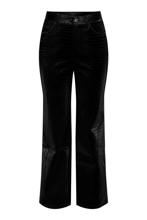 Alma Croco Bukser - Sort - S/32 - ONLY