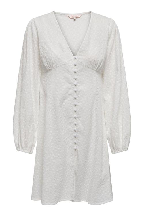 Freya V-Neck Kjole - Cloud Dancer - L - ONLY