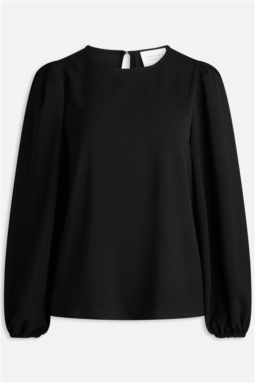Vella Long Sleeve Bluse - Sort - Dame - XL - Sisters Point