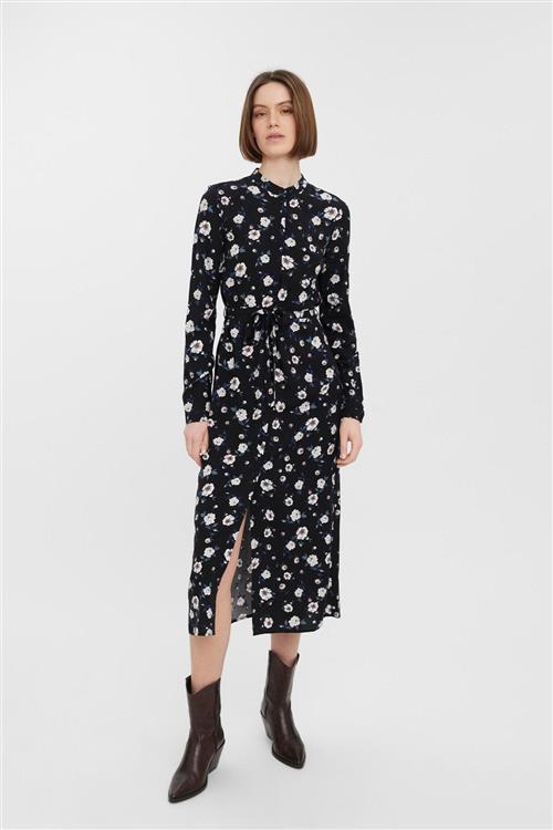 Easy Long Sleeve Shirt Dress - Sort - XS - Vero Moda