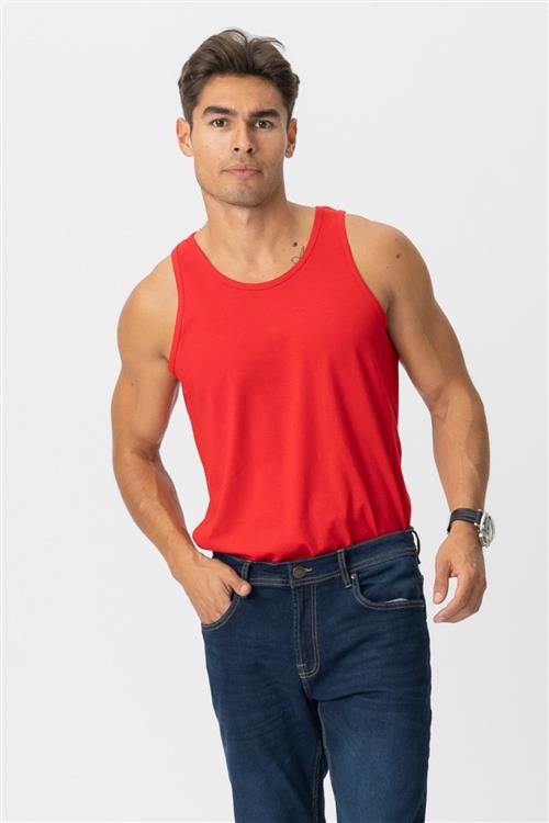 Basic Tanktop - Rød - XL - TeeShoppen