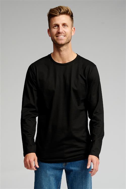 Basic Langærmet T-shirt - Sort - Herre - XL - TeeShoppen