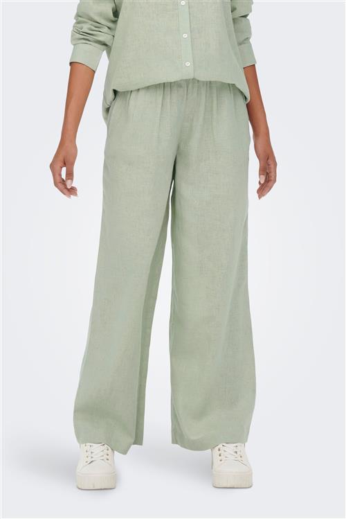 Tokyo Linen Pants - Desert Sage - XS/34 - ONLY