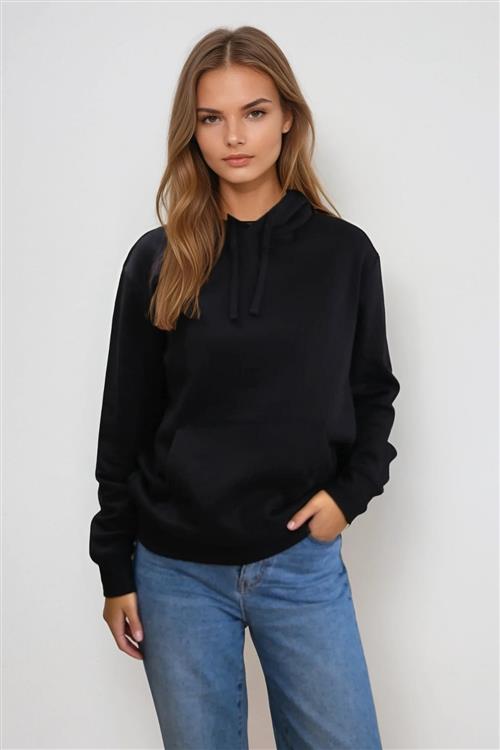 Essential Hoodie - Sort - 2XL - TeeShoppen