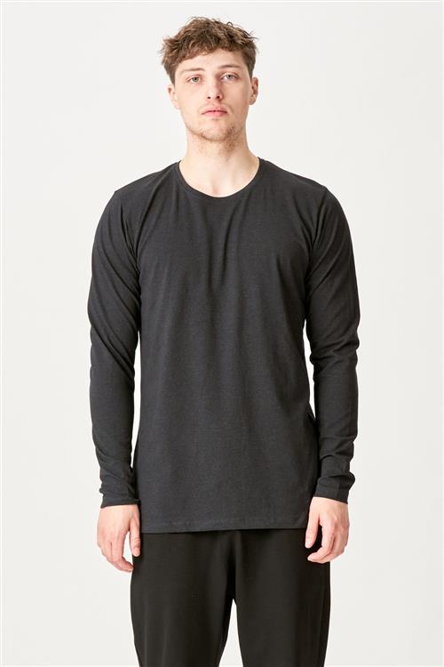 Langærmet Muscle T-shirt - Mørkegrå - Herre - 2XL - TeeShoppen